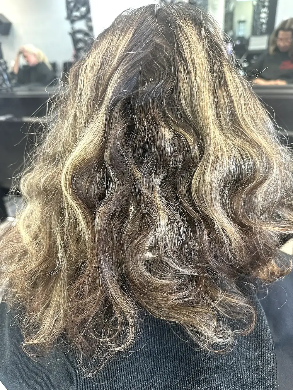 Before: grown-out colour over grey